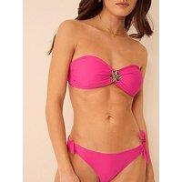Accessorize Flower Buckle Bandeau Bikini Top