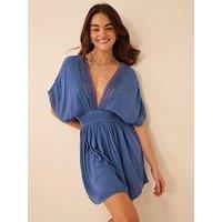 Accessorize Crochet Trim Mini Kaftan