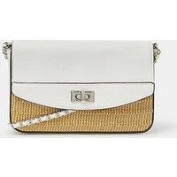 Accessorize Twistlock Raffia Crossbody Bag