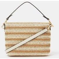 Accessorize Stripe Raffia Crossbody Bag
