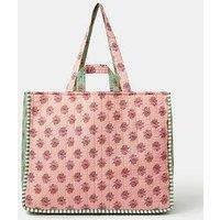 Accessorize Floral Block Print Quilted Shopper Bag