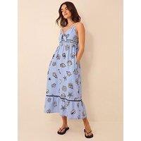 Accessorize Shell Print Midi Dress