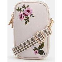 Accessorize Floral Embroidered Phone Bag