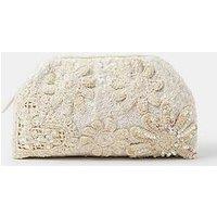 Accessorize Macrame Sequin Clutch Bag