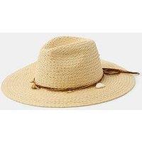 Accessorize Shell Charm Straw Fedora Hat