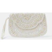 Accessorize Pearl Beaded Clutch Bag