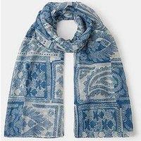 Accessorize Lightweight Dotty Paisley Print Scarf
