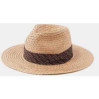 Accessorize Straw Fedora Hat
