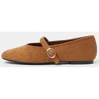 Accessorize Faux Suede Mary Jane Ballet Flats
