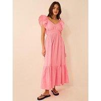 Accessorize Ruffle Cotton Midi Dress