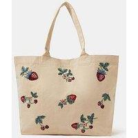 Accessorize Strawberry Embellished Shopper Bag