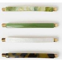 Accessorize 4-Pack Marble Resin Hair Slides
