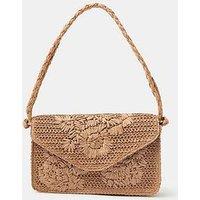 Accessorize Floral Raffia Shoulder Bag
