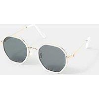 Accessorize Mono Hexagonal Sunglasses