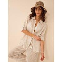 Accessorize Shimmer Stripe Long Sleeve Shirt