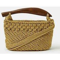 Accessorize Fish Handle Woven Crossbody Bag