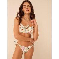 Accessorize Summer Print Front Tie Bikini Top