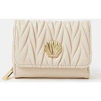 Accessorize Shell Pleated Tri-Fold Purse
