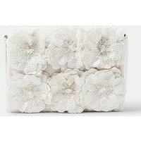 Accessorize 3D Sequin Flower Clutch Bag