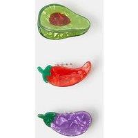 Accessorize 3-Pack Mini Fruit & Veg Claw Clips