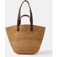 Accessorize Double Strap Jute Basket Bag