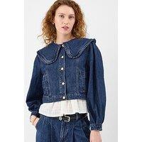 Accessorize Frill Collar Denim Jacket