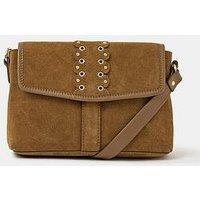 Accessorize Eyelet Detail Suede Crossbody Bag