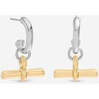 Inicio Two Tone T-Bar Earrings - Gift Pouch
