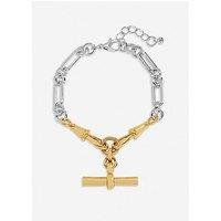 Inicio Two Tone T-Bar Bracelet - Gift Pouch