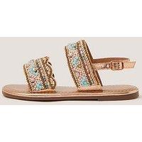 Monsoon Girls Pastel Scallop Bead Sandals