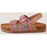 Monsoon Girls Beaded Cork Bed Sandals