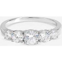 Inicio Sterling Silver Plated Cubic Zirconia Band Engagement Ring - Gift Pouch