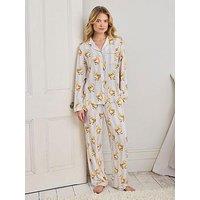 Chelsea Peers Fluffy Ducklings Stripe Long Pyjama Set