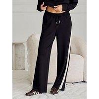 Chelsea Peers Luxecomfort Scuba Side Stripe Joggers - Black