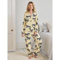 Chelsea Peers Zebra Checkerboard Print Long Pyjama Set