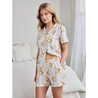 Chelsea Peers Fluffy Ducklings Stripe Short Pyjama Set