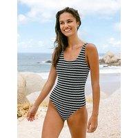 Chelsea Peers Crochet Swimsuit - Black & White