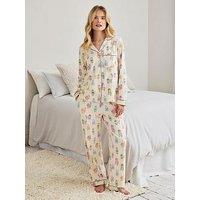 Chelsea Peers Organic Cotton Rainbow Cockapoo Print Long Pyjama Set