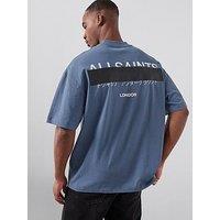 Allsaints Redact Graphic T-Shirt - Blue