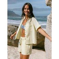 Chelsea Peers Organic Cotton Butter Stripe Short Sleeve Shirt