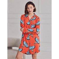 Chelsea Peers Parrot Stripe Print Nightshirt - Print