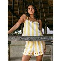 Chelsea Peers Womens Cami Pyjama Short Set - Yellow