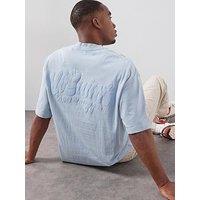 Allsaints Odyssey Oversized Short Sleeve Crew T-Shirt - Blue