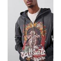 Allsaints Roque Zip Through Hoodie - Black