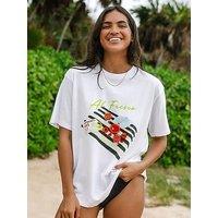 Chelsea Peers Organic Cotton Al Fresco Print T-Shirt - White