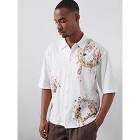 Allsaints Fleur Lis Short Sleeve Shirt - Off White