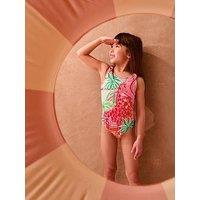 Monsoon Girls Giraffe Graphic Swimsuit - Orange