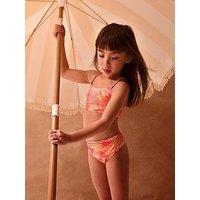 Monsoon Girls Ombre Palm Foil Tankini - Orange