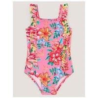 Monsoon Baby Girls Floral Swimsuit - Yellow