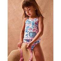 Monsoon Girls Hearts Pineapple Tankini - Cream